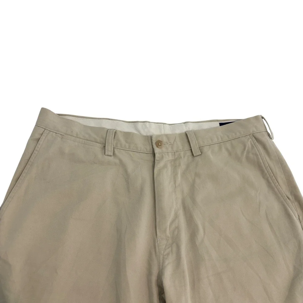 Polo Ralph Lauren Chino Pants Mens 34x31 Tan Cotton Straight Leg Flat Front